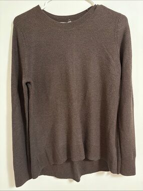 GAP Women's Brown Scoop Neck Crew Sweater